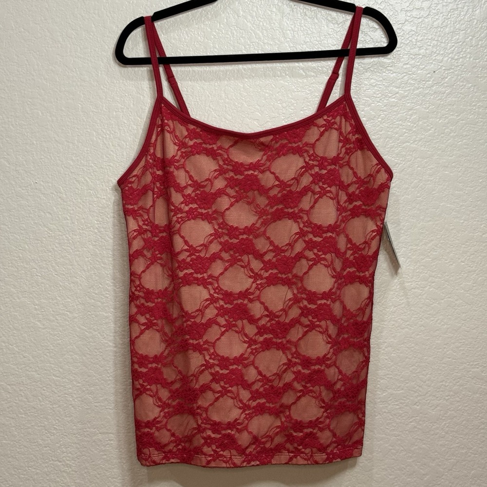 NEW Torrid‎ Womens 2X Red Lace Cami Tank Romantic Coquette Gothic Date Night